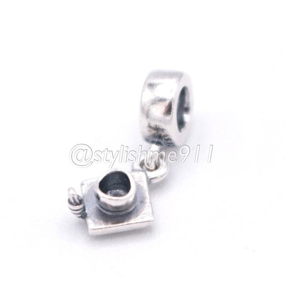 Authentic PANDORA Silver Graduation Hat Charm - 790270 - Picture 9 of 11